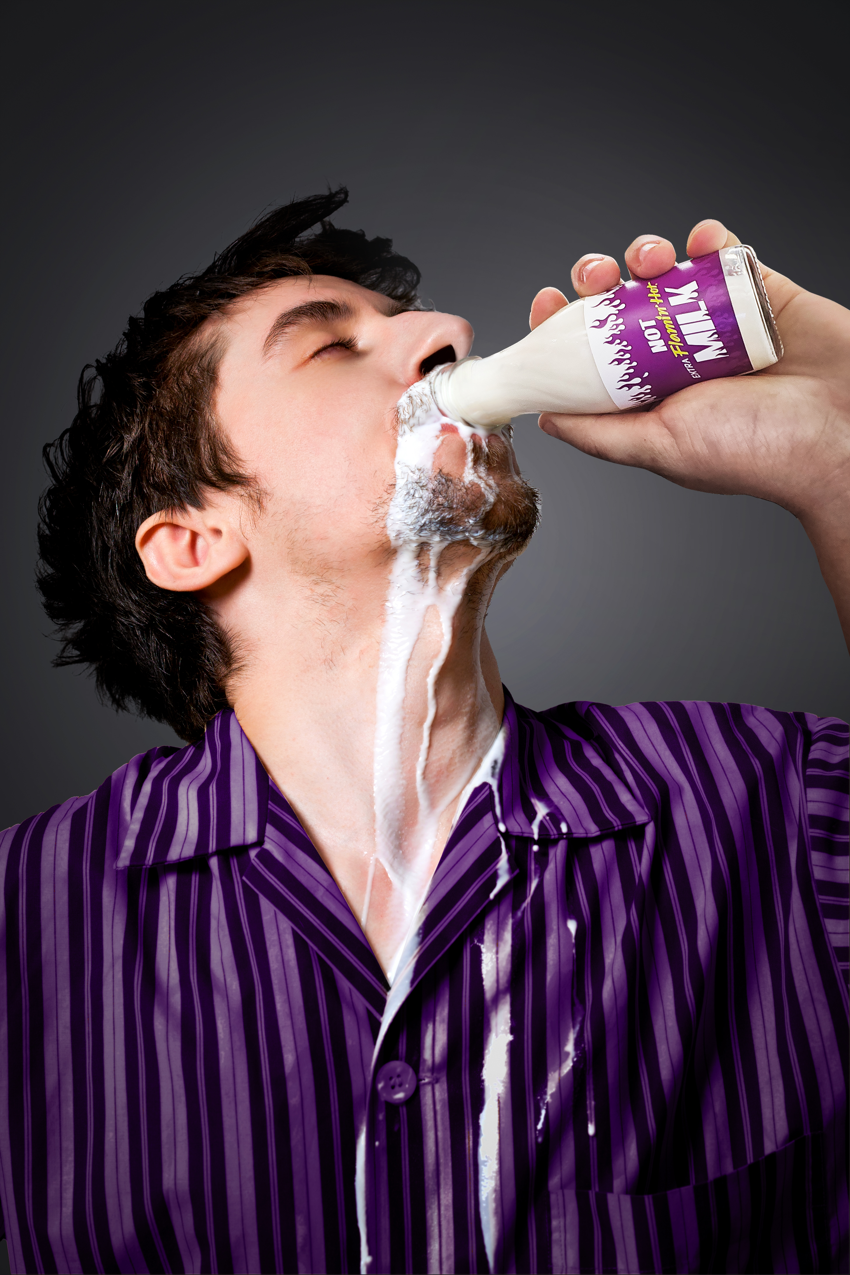 Man and milk
